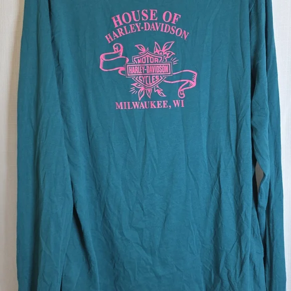 Harley Davidson Motorcycle Womens Long Sleeve Shirt Milwaukee Wisconsin XXL - Picture 5 of 9